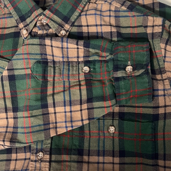 Pendleton Trendy Fall Green Plaid Flannel Shirt - Picture 4 of 9